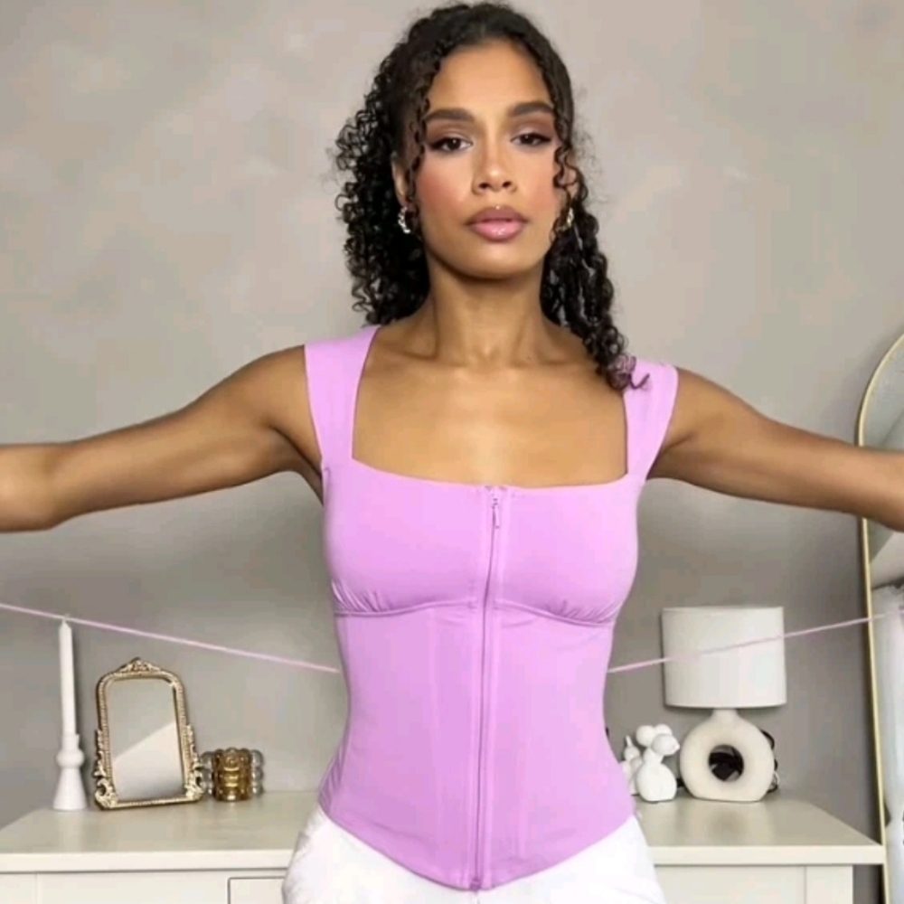 TA3 Corsety Square Neck Corset Top Med NWT Retail $120 SOLD OUT - Picture 4 of 11